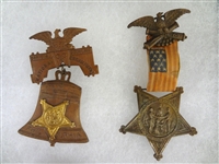 (3) Grand Army of the Republic Medals: Philadelphia, Cleveland, Veteran