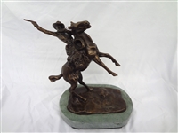 After Charles Russell "Smokin Up" Bronze 
