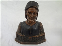 Dante and Beatrice Bronze Bookends Pompeian Bronze Co.