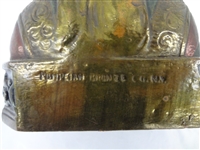 Dante and Beatrice Bronze Bookends Pompeian Bronze Co.