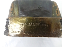 Dante and Beatrice Bronze Bookends Pompeian Bronze Co.