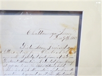 Civil War Letter From Uncle to Sister 1863 Double Sided Framed Display