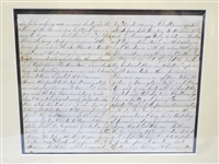 Civil War Letter From Uncle to Sister 1863 Double Sided Framed Display
