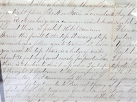 Civil War Letter From Uncle to Sister 1863 Double Sided Framed Display