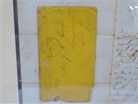 Civil War Letter James H. Taylor to Father with Envelope Framed Dual Sided 