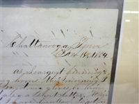 Civil War Letter James H. Taylor to Father with Envelope Framed Dual Sided 