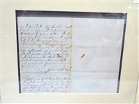 Civil War Letter James H. Taylor to Father with Envelope Framed Dual Sided 