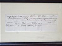 Civil War 1863 Clothing Drawn Document William Dobbins 