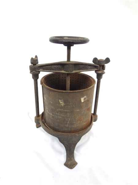 Brighton Number 2 Cast Iron Fruit, Wine Press L & S Iron Co.