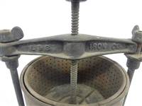 Brighton Number 2 Cast Iron Fruit, Wine Press L & S Iron Co.