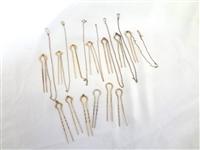 (13) Victorian Gold Filled Pince Nez Hair Pins and Chains