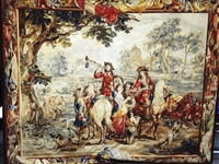 20th Century Aubusson Style Oversize French Wall Tapestry 