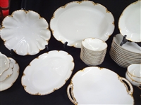 Haviland Limoges China Set Colette Pattern Service for 12 and Extras