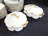 Haviland Limoges China Set Colette Pattern Service for 12 and Extras