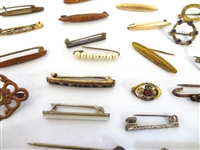 (34) Victorian Miniature Bar Brooches