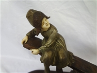 Joseph D'Aste (Italian 1881-1945) Bronze Dutch Children See Saw