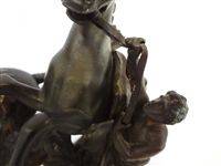Pair Marley Horses Bronze After Guillaume Coustou (French 1677-1746)