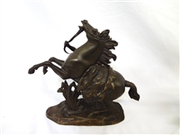 Pair Marley Horses Bronze After Guillaume Coustou (French 1677-1746)