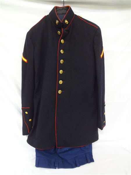 World War II US Marine Dress Blue Tunic and Pants 1943