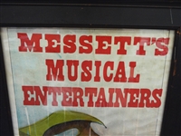 Poster, Messett's Musical Entertainers, Quigley Lithograph Advertising 1916