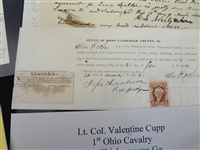 (4) Civil War Documents: Letters, Drummer Boy Signature, Promissory Note
