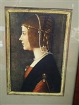 (2) Early Female Portrait Lithographs in Early Frames