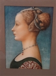 (2) Early Female Portrait Lithographs in Early Frames