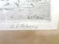 Milan V. Petrovic  (1893 - 1978) Original Etching 