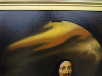 Charles I Equestrian Portrait Oil on Canvas 18th century copy after Van Dyck in Stunning Gilt Frame
