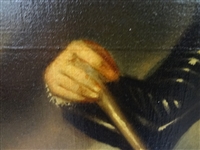 Charles I Equestrian Portrait Oil on Canvas 18th century copy after Van Dyck in Stunning Gilt Frame