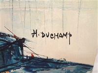 DuChamp Oil Painting New York City Brooklyn Bridge
