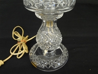 Waterford Crystal Large 14 Inch Inishmaan Alana Hurricane Electric Table Lamp