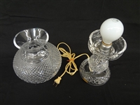 Waterford Crystal Large 14 Inch Inishmaan Alana Hurricane Electric Table Lamp