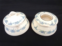 Roseville Pottery 1915 Creamware Forget Me Knot Dresser Set