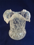 Northwood Spanish Lace Vase and 2 Other Opalescent Glass Pieces