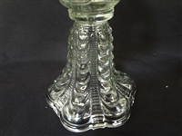(2) Coolidge Drape (Bellevue) Oil Lamps Clear Glass