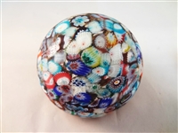 (2) Murano Millefiori Scattered Canes Paperweights
