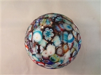 (2) Murano Millefiori Scattered Canes Paperweights