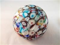 (2) Murano Millefiori Scattered Canes Paperweights