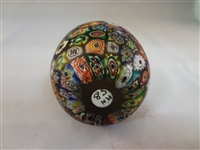 (2) Murano Millefiori Scattered Canes Paperweights