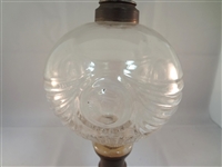 Lincoln Drape Glass Whale Oil Lamp Original Double Camphene Burner