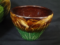 (2) Robinson-Ransbottom Jardiniere and Matching Small Planter