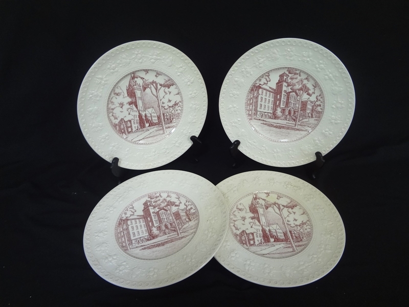 (4) Wedgwood Creamware China Chargers Wesleyan College in Cleveland, Ohio