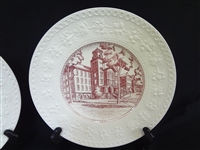 (4) Wedgwood Creamware China Chargers Wesleyan College in Cleveland, Ohio