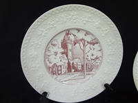 (4) Wedgwood Creamware China Chargers Wesleyan College in Cleveland, Ohio