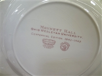(4) Wedgwood Creamware China Chargers Wesleyan College in Cleveland, Ohio