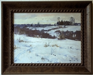 Mark Kremer (Russian 1928) Oil on Board Winter Fields