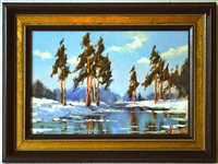 Stepan Nesterchuk (Russian 1978) Oil on Canvas Pines 2012