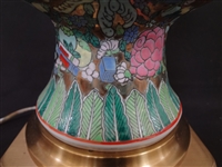 Heavy Cloisonne Moriage Chinese Lamp