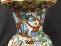Heavy Cloisonne Moriage Chinese Lamp